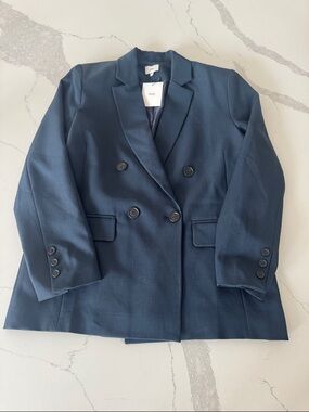 New with Tags An’ge Medium Double-Breasted Navy Blazer - Women